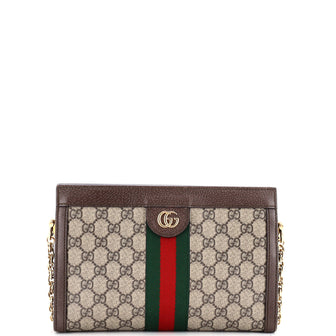 Gucci Ophidia Chain Shoulder Bag GG Coated Canvas Small