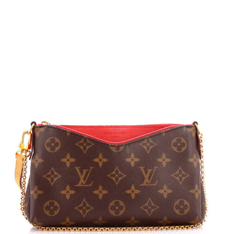 Louis Vuitton Pallas Clutch Monogram Canvas with Leather