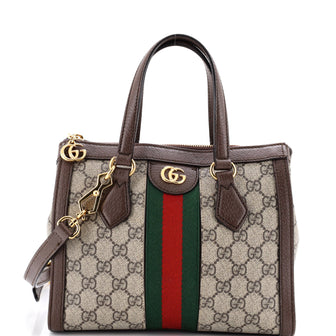 Gucci Ophidia Top Handle Tote GG Coated Canvas Small