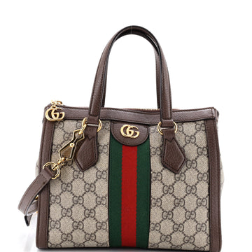 Gucci Ophidia Top Handle Tote GG Coated Canvas Small