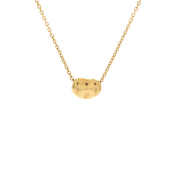 Tiffany & Co. Elsa Peretti Bean Pendant Necklace 18K Yellow Gold 7mm
