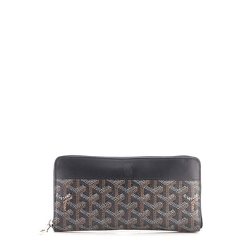 Goyard Matignon Zip Wallet Coated Canvas with Leather