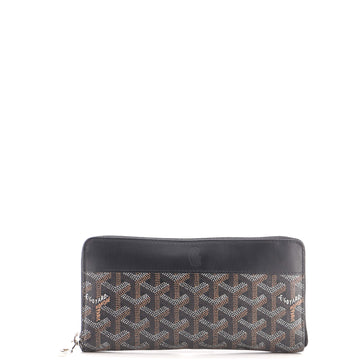 Goyard Matignon Zip Wallet Coated Canvas with Leather