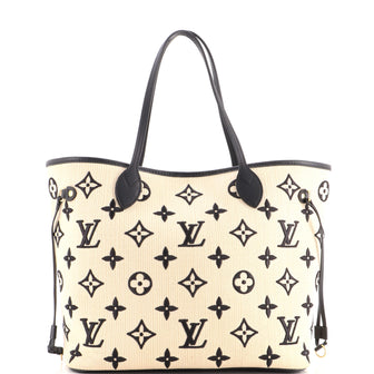 Louis Vuitton Neverfull NM Tote By The Pool Monogram Raffia MM