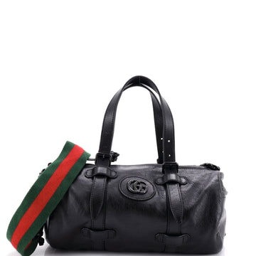 Gucci Tonal GG Belted Duffle Bag Leather Small