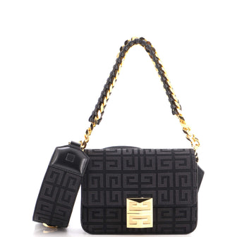 Givenchy 4G Woven Chain Top Handle Bag 4G Canvas Small