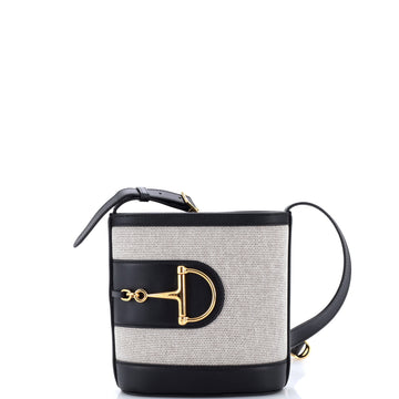 Gucci 73 Bucket Bag Canvas and Leather Small