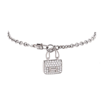 Hermes Amulettes Constance Bracelet 18K White Gold with Diamonds