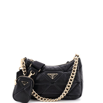 Prada System Re-Edition Shoulder Bag Quilted Nappa Leather Small