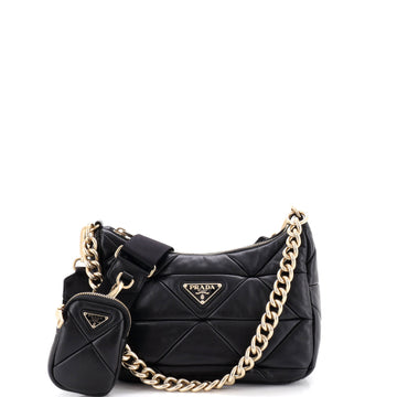 Prada System Re-Edition Shoulder Bag Quilted Nappa Leather Small