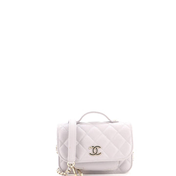 Chanel Business Affinity Flap Clutch with Chain Quilted Caviar