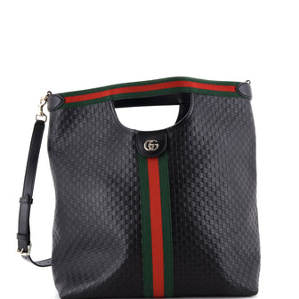 Gucci Giglio Convertible Shopper Tote Guccissima Leather Large