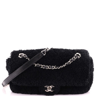 Chanel CC Chain Flap Bag Quilted Terry Cloth Medium