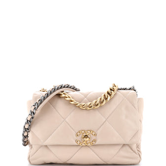 Chanel 19 Flap Bag Quilted Leather Large