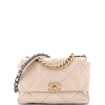 Chanel 19 Flap Bag Quilted Leather Large