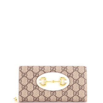 Gucci Horsebit 1955 Zip Around Wallet GG Coated Canvas Long