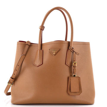 Prada Cuir Double Tote Saffiano Leather Large