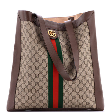 Gucci Ophidia Soft Open Tote GG Coated Canvas Large