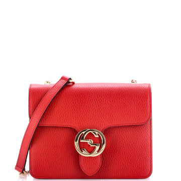 Gucci Interlocking Shoulder Bag Leather Small