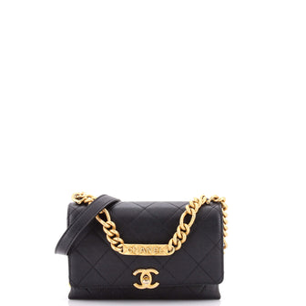 Chanel Bracelet On Chain Flap Bag Quilted Caviar Mini