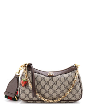 Gucci Ophidia Charm Shoulder Bag GG Coated Canvas Small