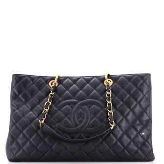 Chanel Grand Shopping Tote Quilted Caviar XL