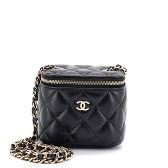 Chanel Classic Vanity Case with Chain Quilted Lambskin Mini