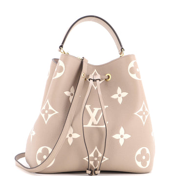 Louis Vuitton NeoNoe Handbag Bicolor Monogram Empreinte Giant MM
