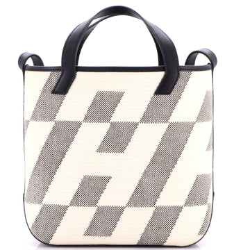 Hermes Cabas H en Biais Tote Canvas with Leather 27