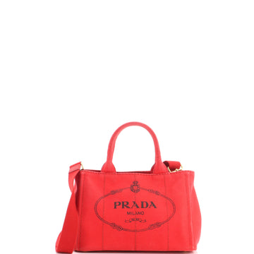 Prada Canapa Convertible Tote Canvas Mini