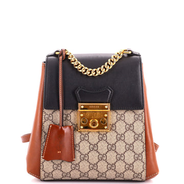Gucci Padlock Backpack GG Coated Canvas and Leather Mini