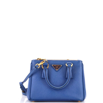 Prada Galleria Double Zip Tote Saffiano Leather Mini