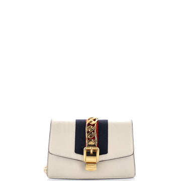 Gucci Sylvie Chain Shoulder Bag Leather Super Mini