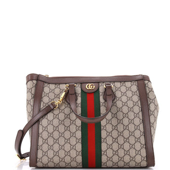 Gucci Ophidia Top Handle Tote GG Coated Canvas Medium