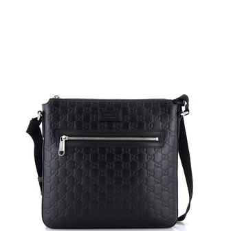 Gucci Signature Zip Messenger Bag Guccissima Leather Medium