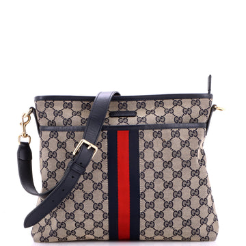 Gucci Front Pocket Web Messenger GG Canvas Small