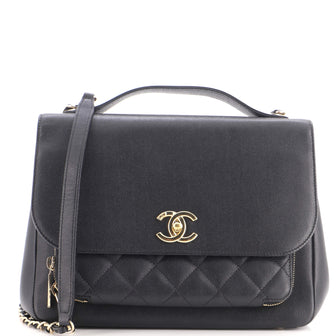 Chanel Business Affinity Flap Bag Quilted Caviar Large