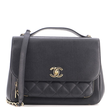 Chanel Business Affinity Flap Bag Quilted Caviar Large