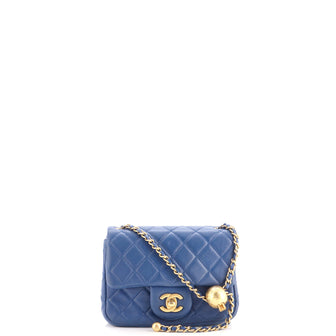 Chanel Pearl Crush Square Flap Bag Quilted Lambskin Mini