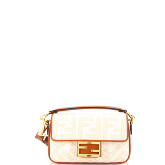 Fendi Baguette NM Bag Zucca Embroidered Canvas Mini