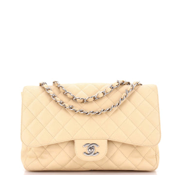 Chanel Classic Single Flap Bag Quilted Caviar Jumbo