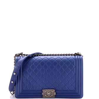 Chanel Boy Flap Bag Quilted Lambskin New Medium