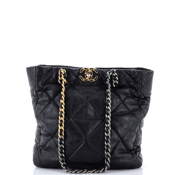 Chanel 19 Shopping Bag Quilted Leather Medium