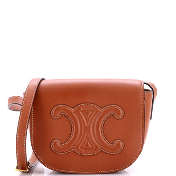 Celine Cuir Triomphe Folco Bag Leather