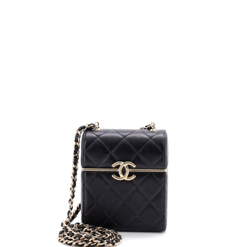 Chanel CC Box Vanity Case with Chain Quilted Lambskin Mini