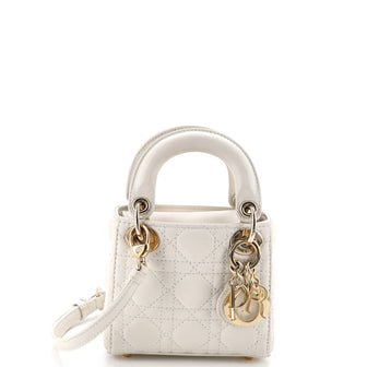 Christian Dior Lady Dior Bag Cannage Quilt Lambskin Micro