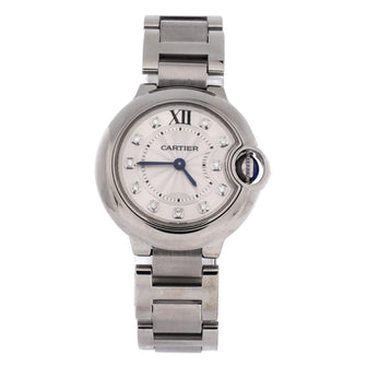 Cartier Ballon Bleu de Cartier Quartz Watch Stainless Steel with Diamond Markers 28