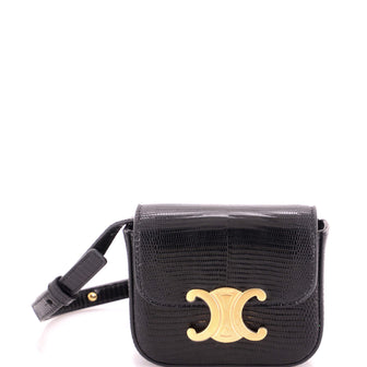 Celine Claude Shoulder Bag Lizard Mini