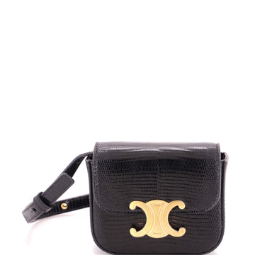 Celine Claude Shoulder Bag Lizard Mini