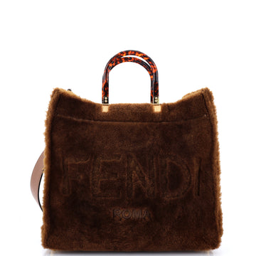 Fendi Sunshine Shopper Tote Shearling Medium